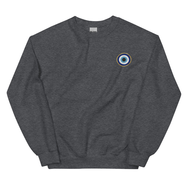 Classic Evil Eye Embroidered Crewneck Sweatshirt