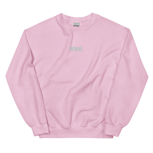IDGAF Embroidered Crewneck Sweatshirt