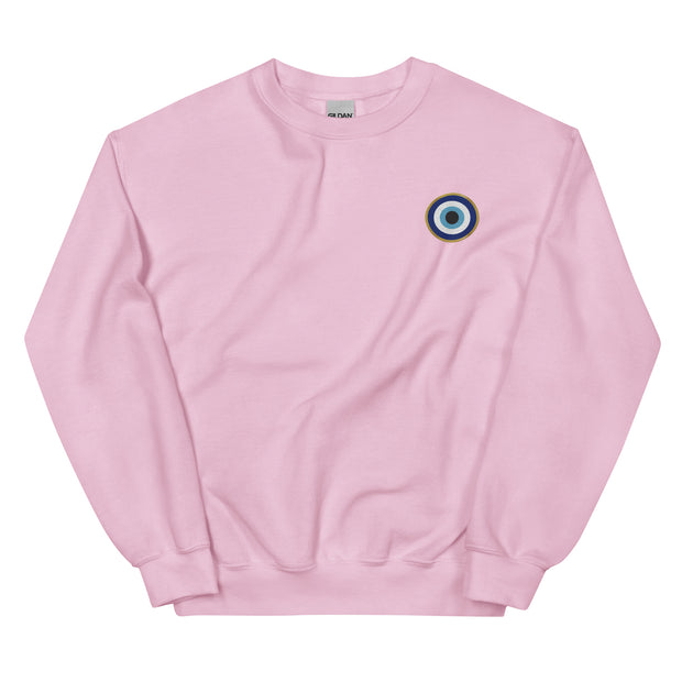Classic Evil Eye Embroidered Crewneck Sweatshirt