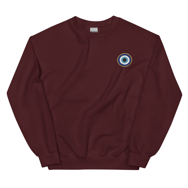 Classic Evil Eye Embroidered Crewneck Sweatshirt