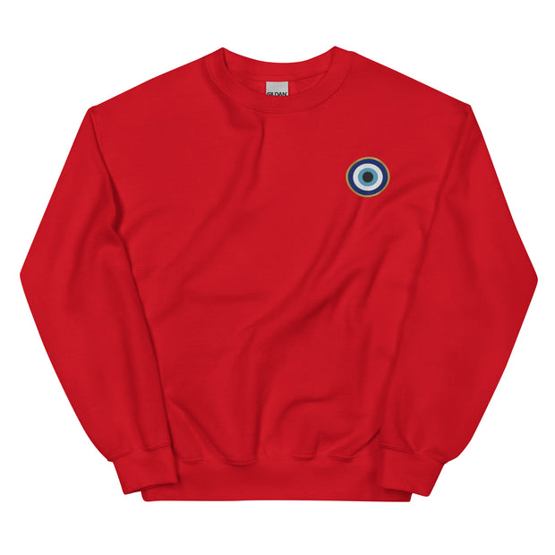 Classic Evil Eye Embroidered Crewneck Sweatshirt