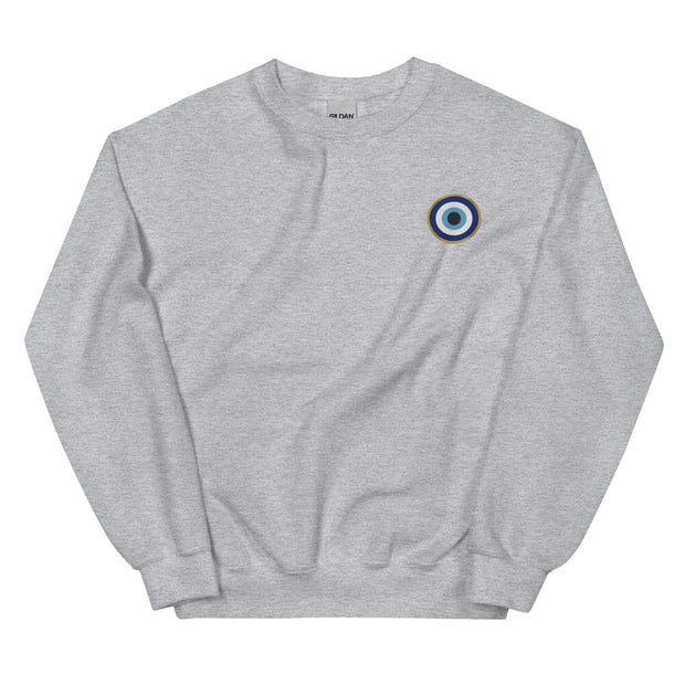 Classic Evil Eye Embroidered Crewneck Sweatshirt