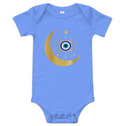 Crescent Moon Evil Eye Baby Onesie
