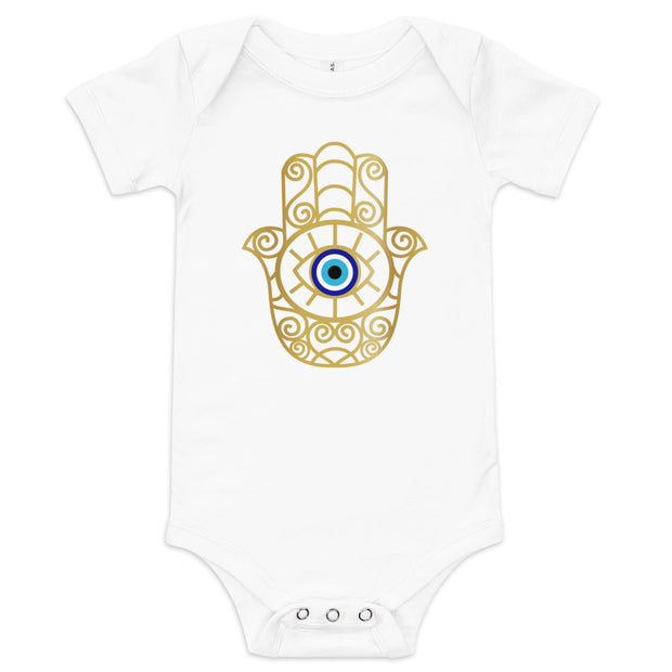 Hamsa Hand Evil Eye Baby Onesie