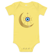 Crescent Moon Evil Eye Baby Onesie