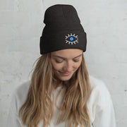 Evil Eye Cuffed Beanie