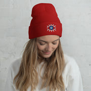 Evil Eye Cuffed Beanie