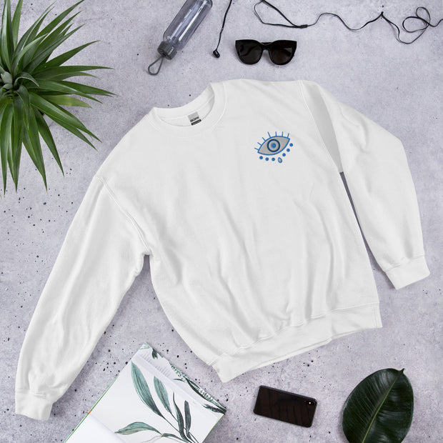 Embroidered Evil Eye Unisex Sweatshirt