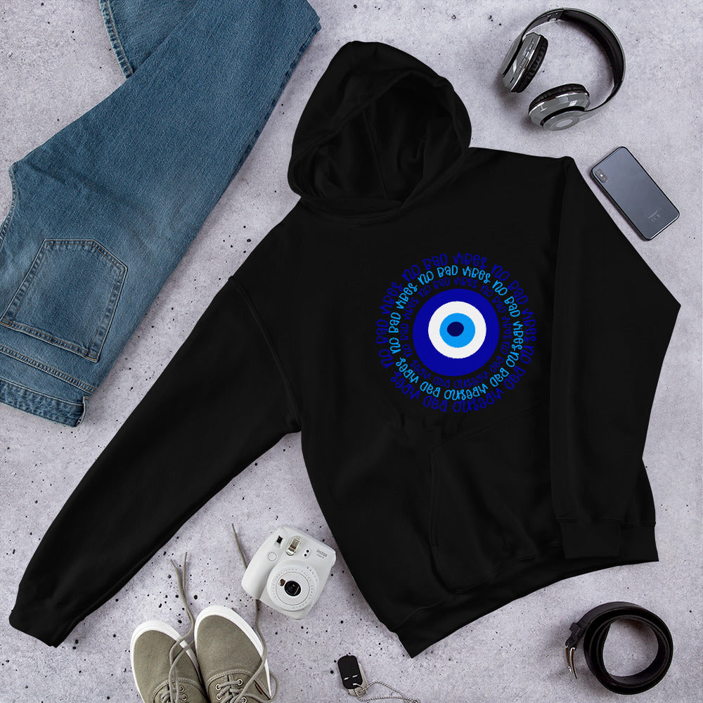 No Bad Vibes Evil Eye Unisex Hoodie – Misfit Sweaters
