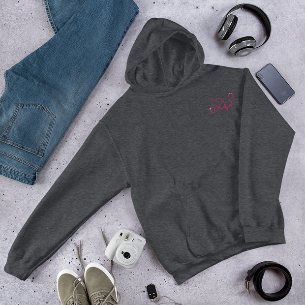 Embroidered Nurse Design Unisex Hoodie