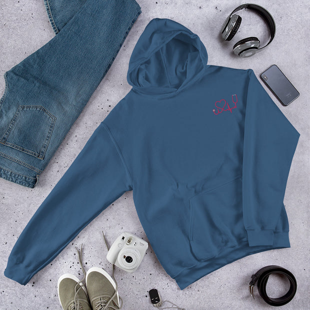 Embroidered Nurse Design Unisex Hoodie