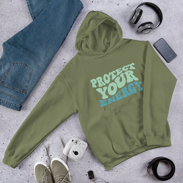 Protect Your Energy Retro Design Unisex Hoodie