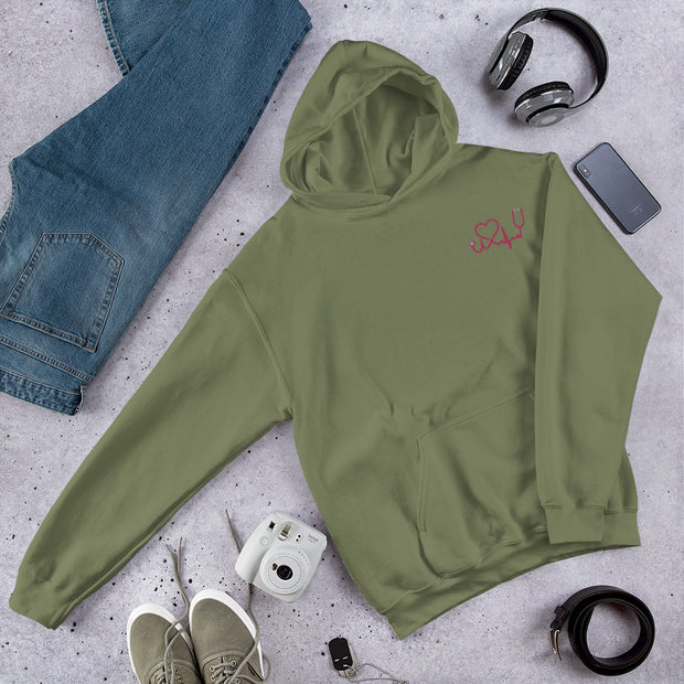 Embroidered Nurse Design Unisex Hoodie