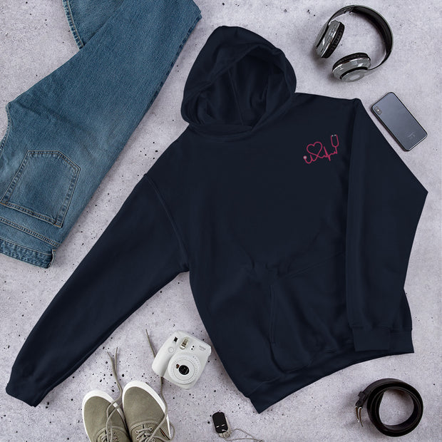 Embroidered Nurse Design Unisex Hoodie
