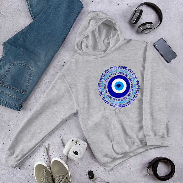 No Bad Vibes Evil Eye Unisex Hoodie