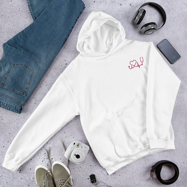 Embroidered Nurse Design Unisex Hoodie