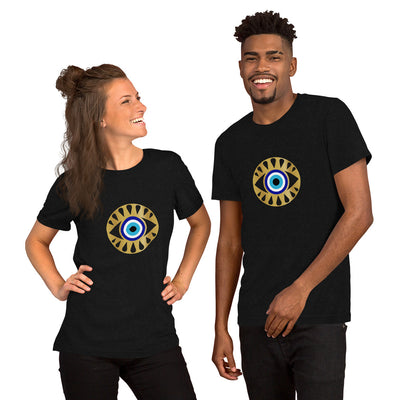 Protect Your Peace & Energy Round Evil Eye Unisex Short Sleeve T-Shirt