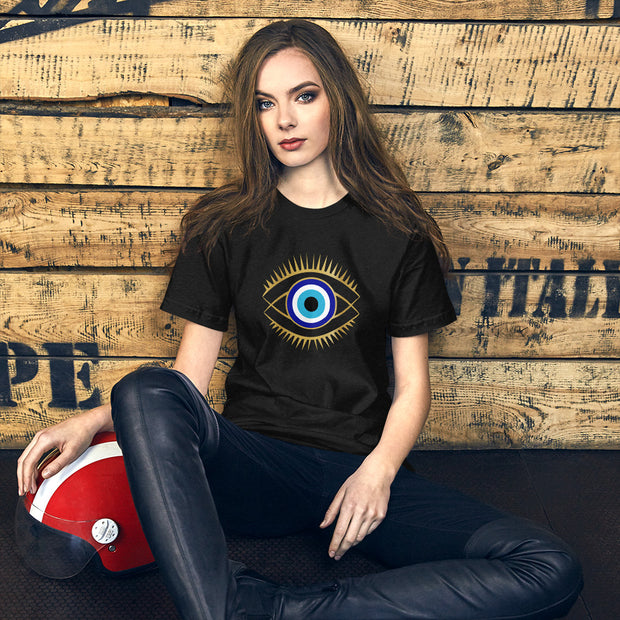 Protect Your Peace & Energy Double Evil Eye Unisex Short Sleeve T-Shirt