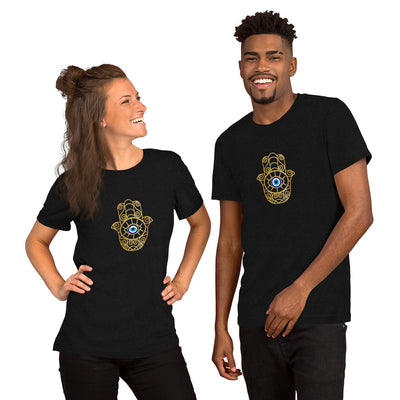 Protect Your Peace & Energy Hamsa Hand Evil Eye Unisex Short Sleeve T-Shirt
