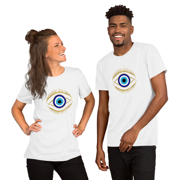 Protect Your Peace & Energy Double Evil Eye Unisex Short Sleeve T-Shirt